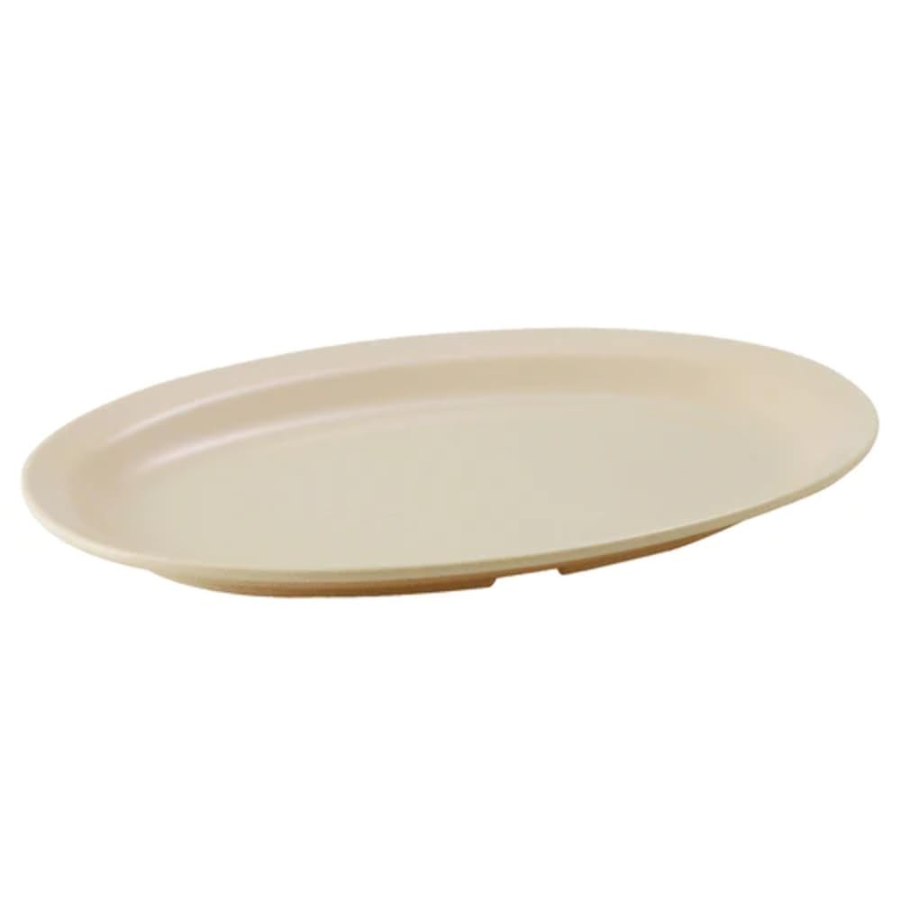 Winco MMPO-118 Oval Melamine Platter, 11.5-Inch by 8-Inch, Tan, Set of 12