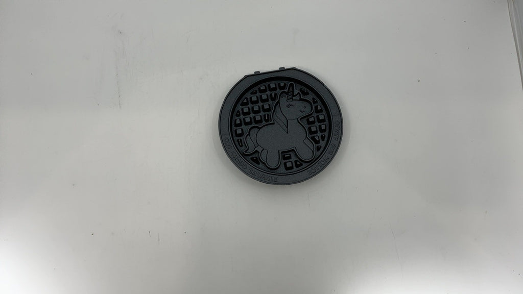 2Pc Nonstick Waffle Plates Set for DASH Mini Maker, Unicorn & Dinosaur