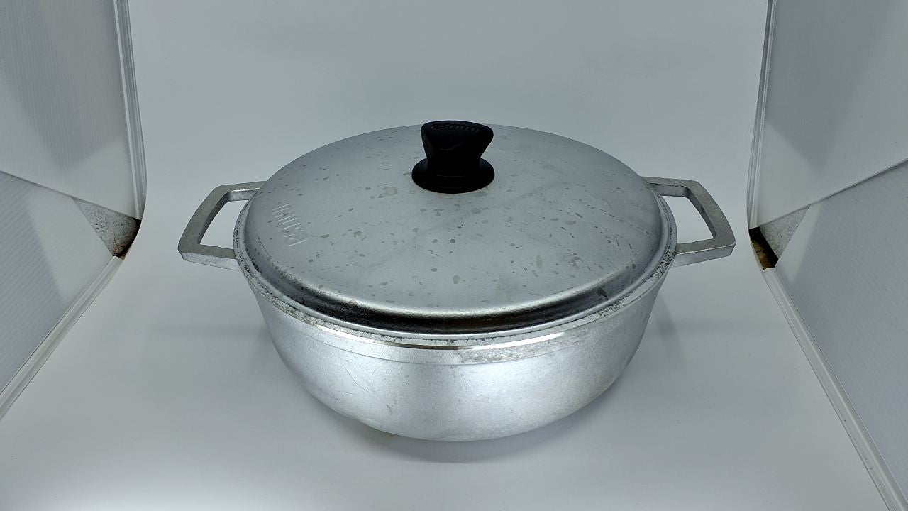 IMUSA 7.5Qt Silver Caldero w/ Lid - Traditional Colombian Cookware