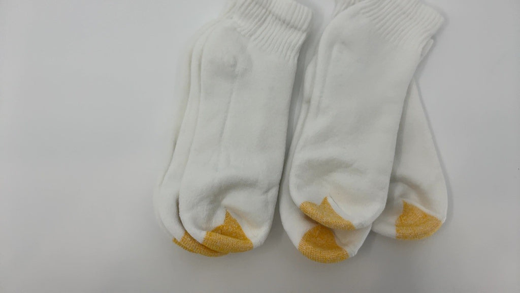 Men's GOLDTOE 656P Cotton Athletic Socks, White, 6-Pairs, X-Large