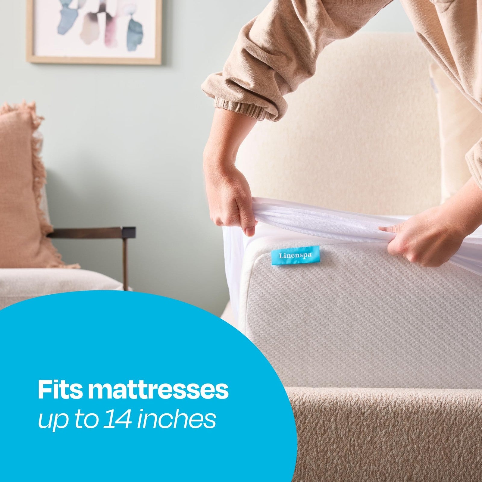 White King Mattress Protector - Fitted Style, Waterproof & Breathable