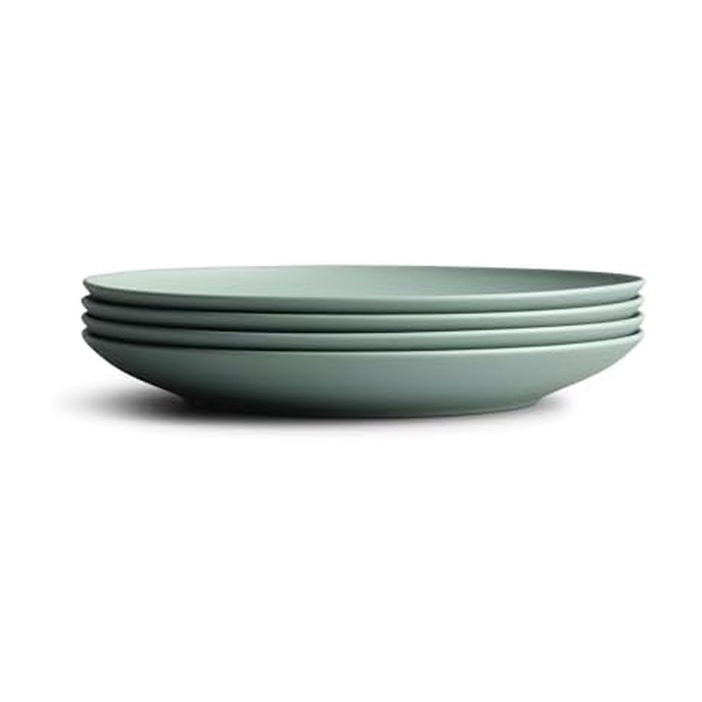 4 Unbreakable Salad Plates, Palm Green, 8.5 in, Plant-Derived Material