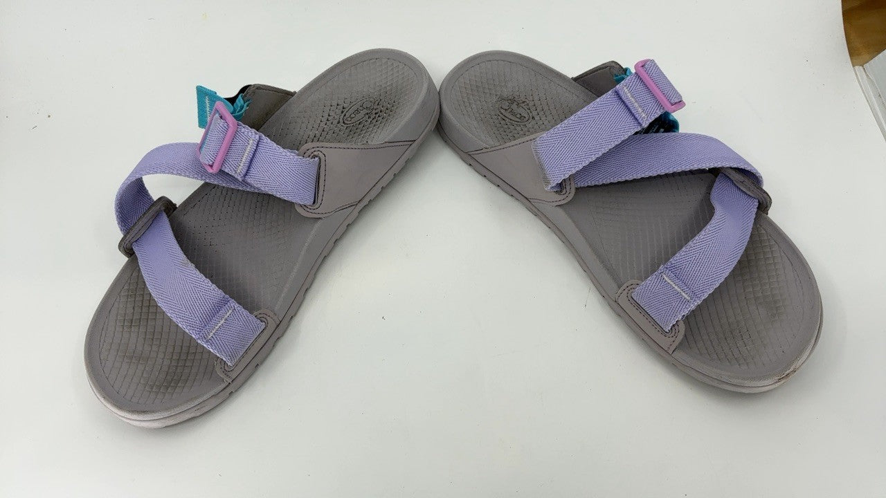 Chaco Women's Lowdown Slide Sandal, Purple Rose Aqua, 9