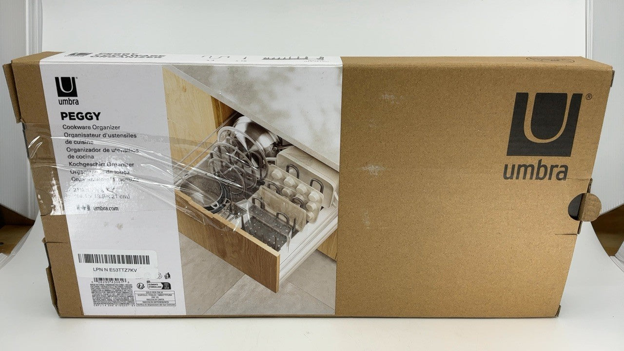 Adjustable Kitchen Drawer Organizer Tray - Peggy, Grey, for Utensils & More