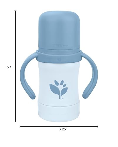 Green Sprouts Sip & Straw 6oz, Plant-Plastic, Silicone, Dishwasher Safe