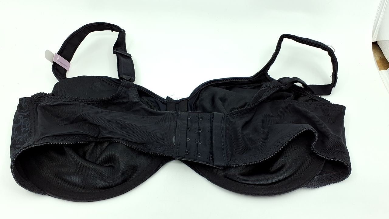 Bali womens Satin Tracings Minimizer Underwire Bra #3562, Black, 42D