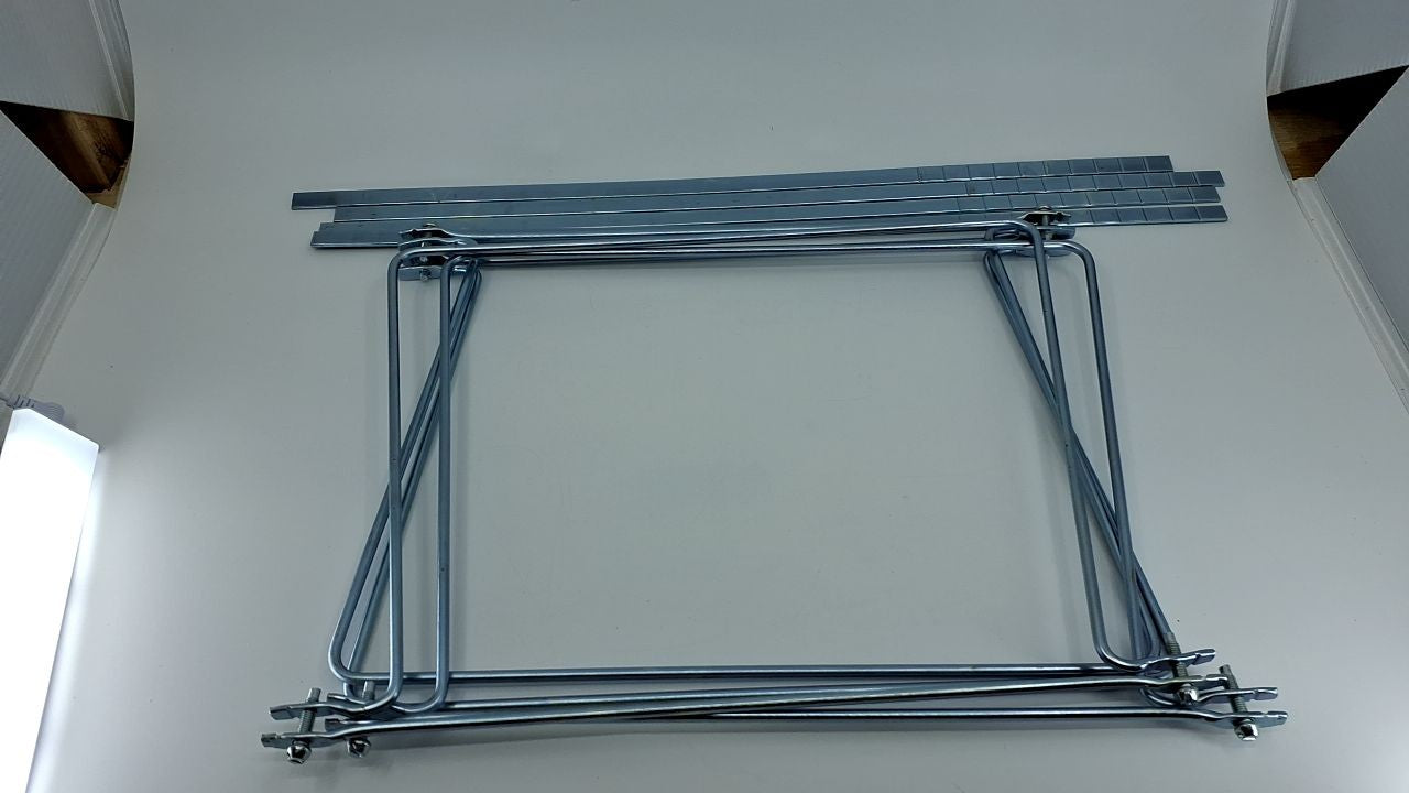 Adjustable Hanging File Frame, Letter Size, 14-18 In, Pack of 2, Silver