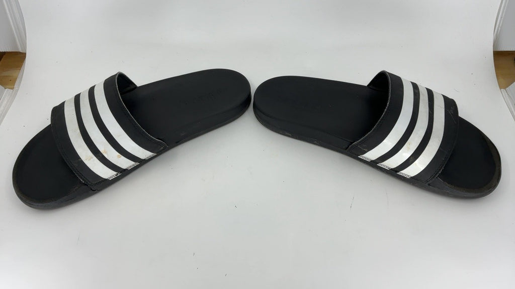 adidas unisex-adult Adilette Aqua Slides Black/White/Black 8