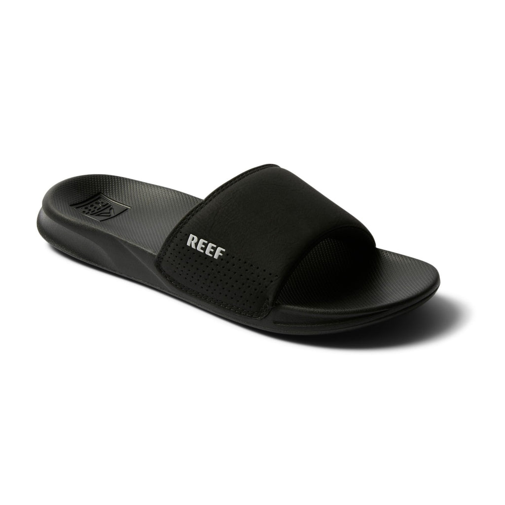 Reef One Slide Mens Sandal, Lightweight & Water Friendly, Black, 8