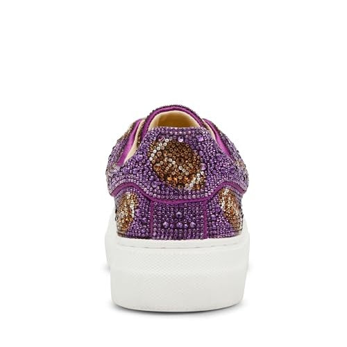 Betsey Johnson Women's Sidny Sneaker, Purple Football, 9.5