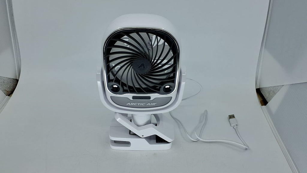 Arctic Air Grip Go Evaporative Cooler, Portable Fan, USB Rechargeable, White