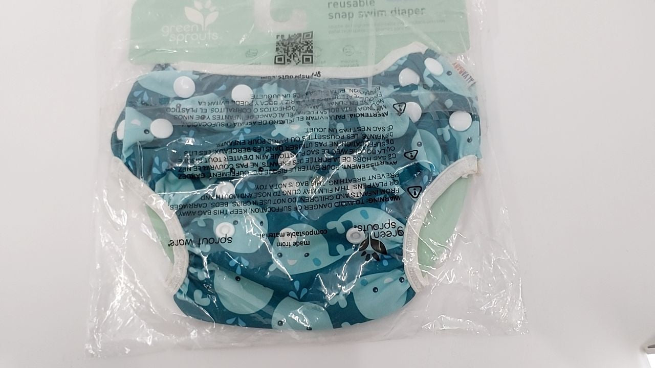 Boys' 24M Snap Reusable Swim Diaper, Royal Blue Turtle Journey
