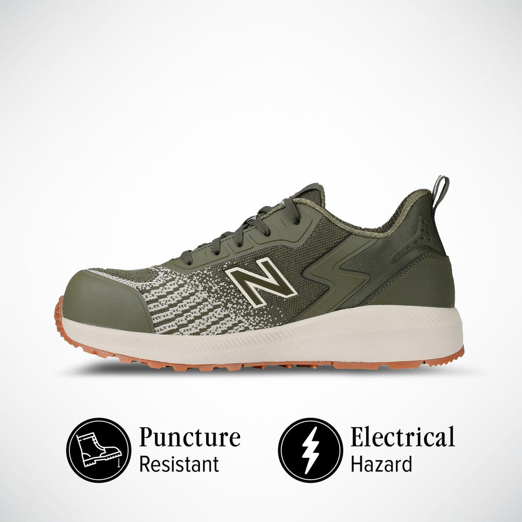 New Balance Men's Composite Toe Speedware Industrial Boot, Olive/White, 8