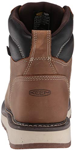 KEEN Cincinnati 6" Composite Toe Waterproof Wedge Boots, Belgian/Sandshell, 9.5