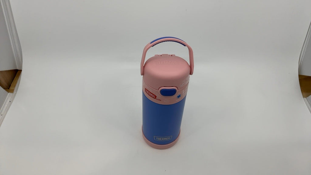 THERMOS FUNtainer 12oz Kids Water Bottle, Purple/Pink, Insulated Stainless Steel