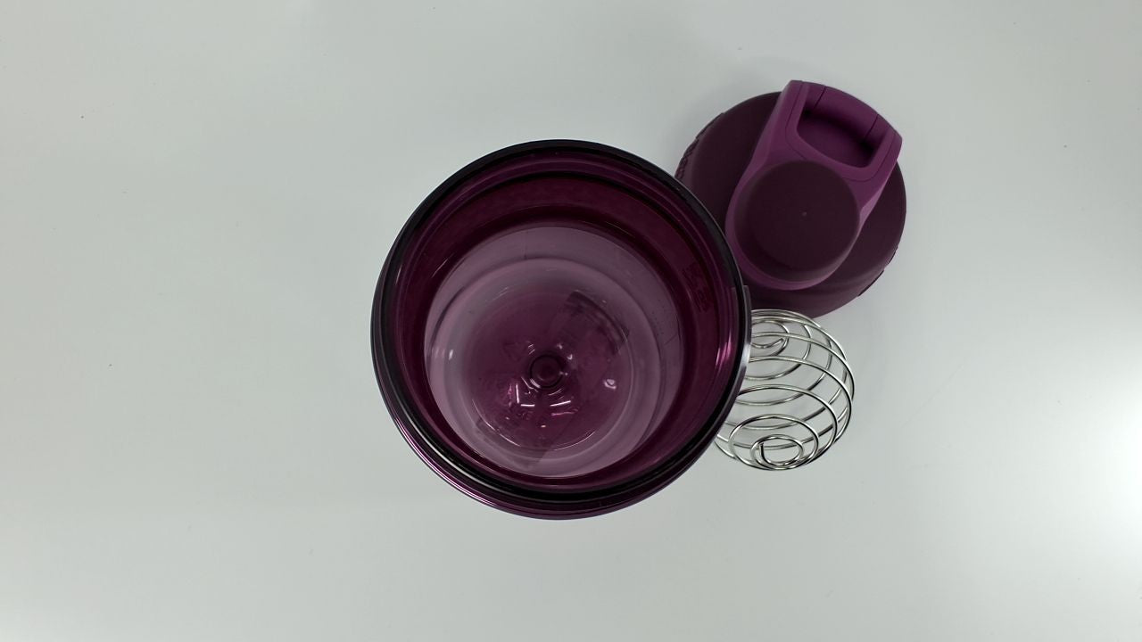 BlenderBottle 20oz SportMixer Shaker Bottle Plum for Protein Shakes