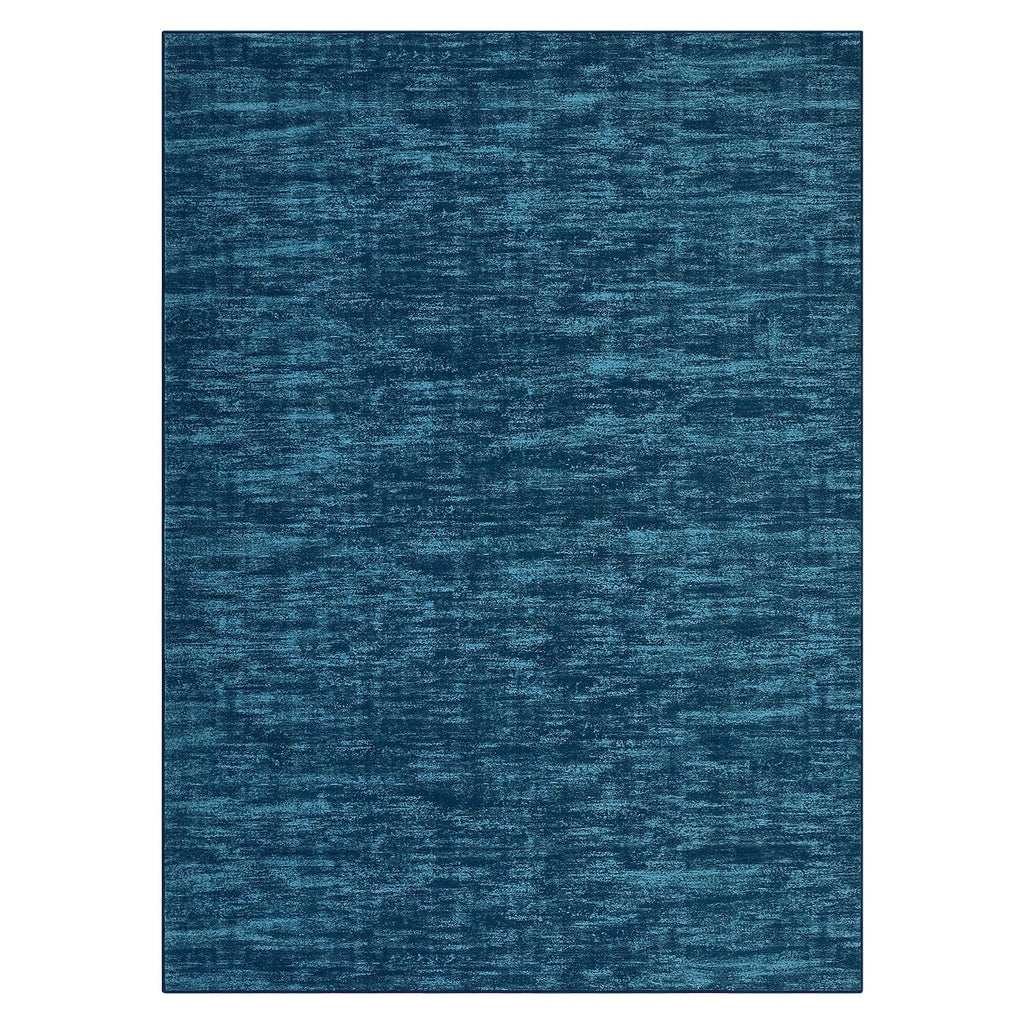 Modern 5' x 7' Area Rug, Solid Teal, Non-Slip, Low Pile for Living Room