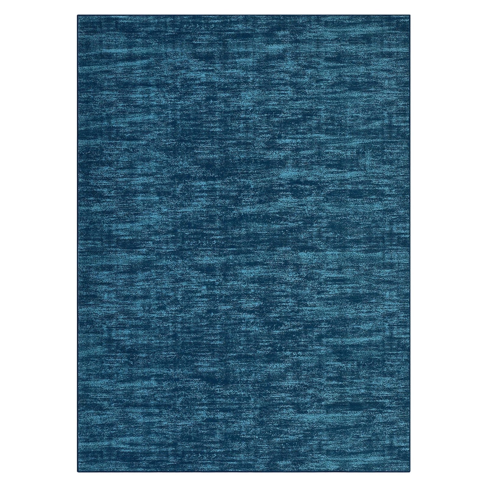 Modern 5' x 7' Area Rug, Solid Teal, Non-Slip, Low Pile for Living Room