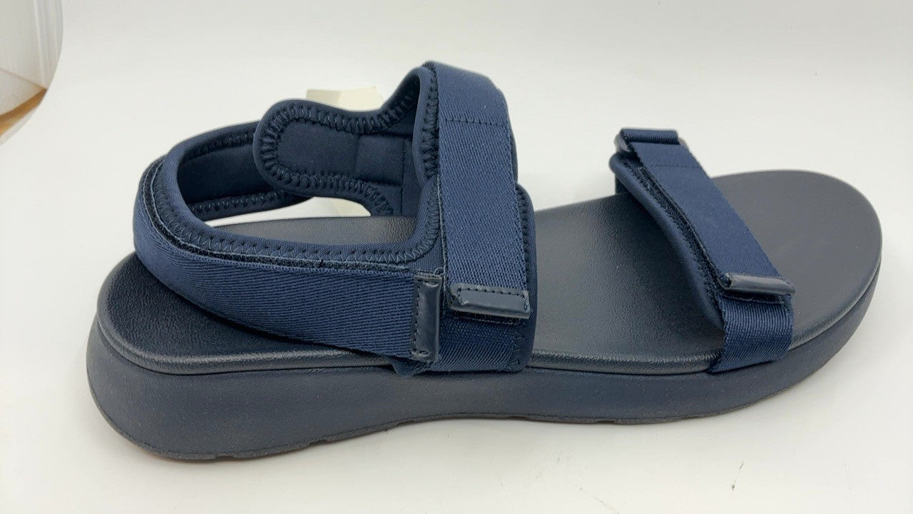 Amazon Essentials Men's Adjustable Triple Strap Sandal, Navy, 11