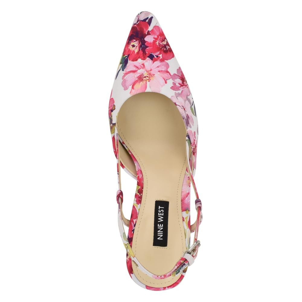 Nine West Women's Vassa Pump, Pink Tea Party Floral Multi 660, 7