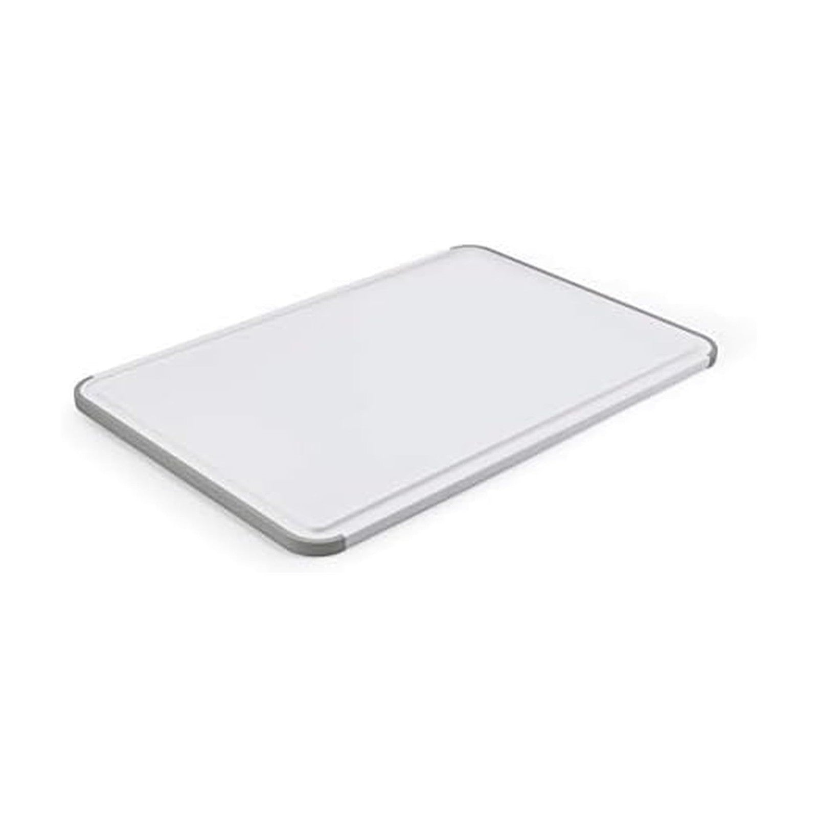 KitchenAid Classic 12x18 Plastic Cutting Board, White/Gray, Dishwasher Safe