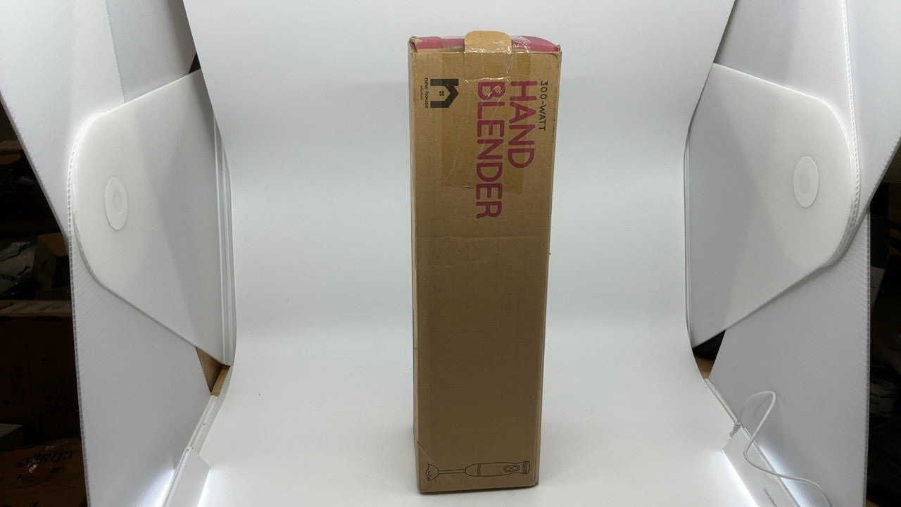 300W Immersion Blender Red 2 Speed Stick Mixer w/ Stainless Steel Blade