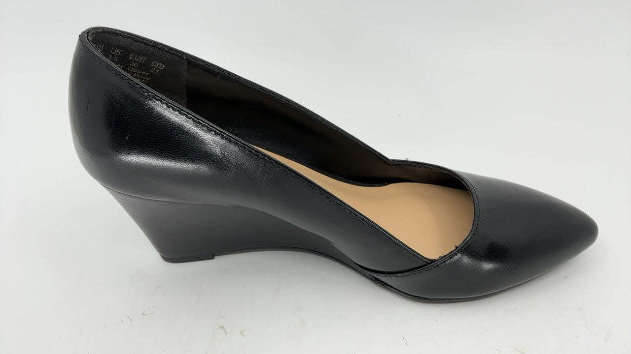 Franco Sarto Womens Frankie Pump Black Leather 6 W
