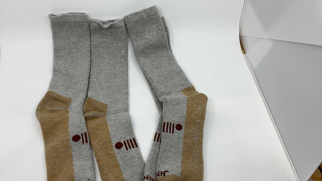 Jeep Men's OTC Cushioned Cotton Socks 2 Pair Pack Gray Size 12-15