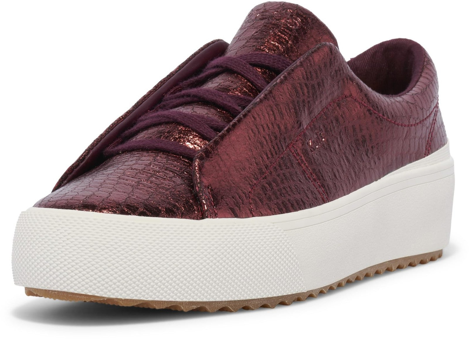 Keds Women's Remi Slip On Sneaker, Burgundy Embossed Leather, 11