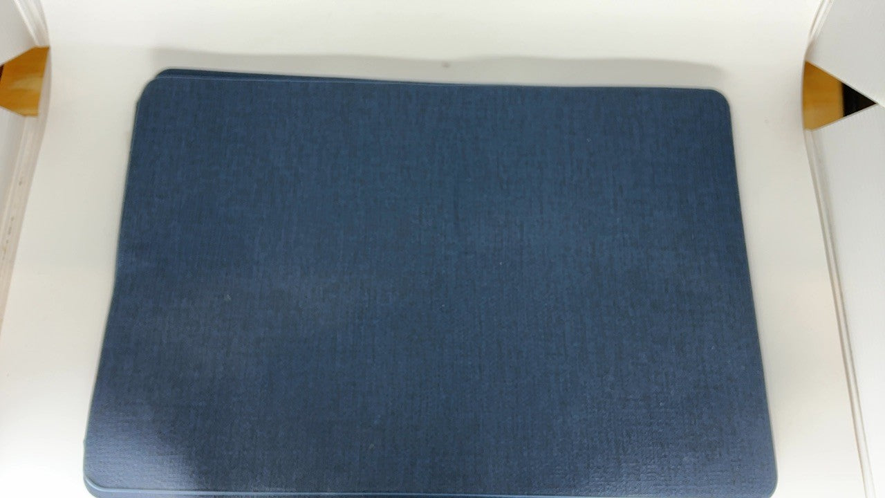 Navy Blue Faux Leather Placemats Set of 6, Waterproof & Easy to Clean
