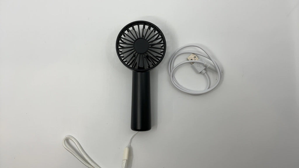 Mini Hand Fan, 1800mAh, USB Rechargeable, Personal Makeup Fan, Black