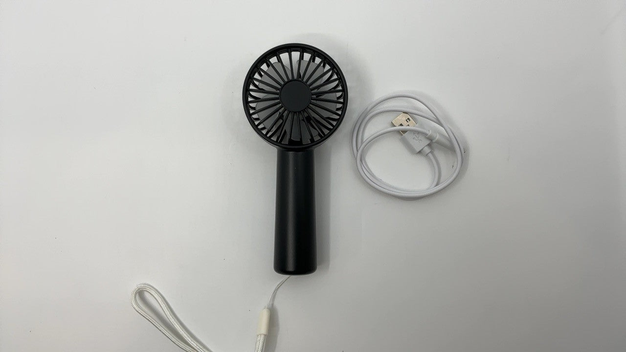 Mini Hand Fan, 1800mAh, USB Rechargeable, Personal Makeup Fan, Black