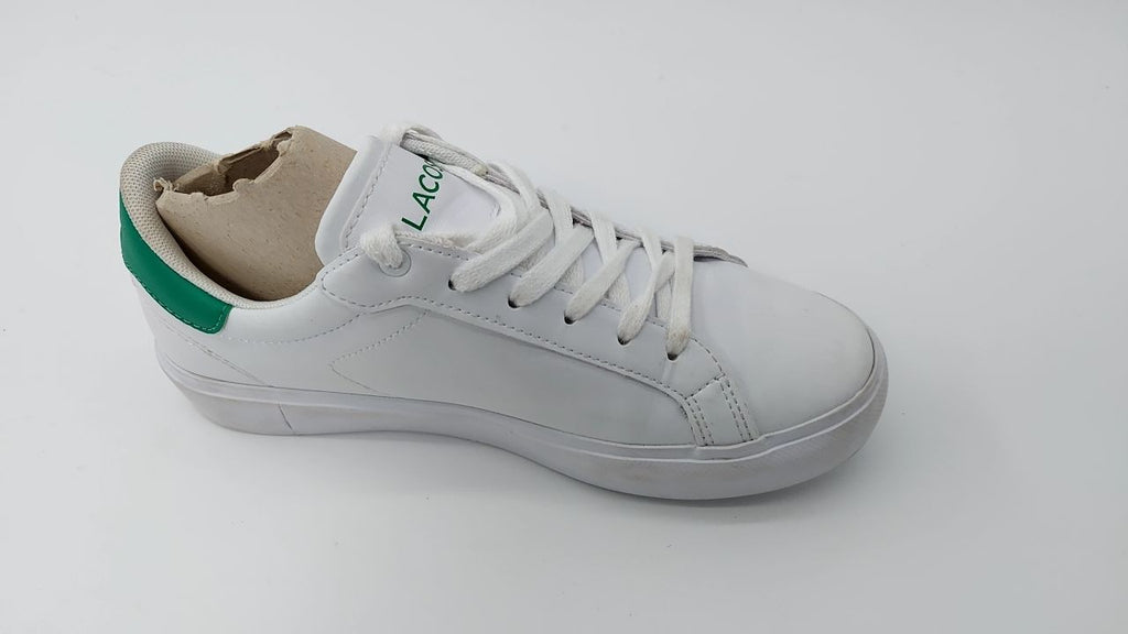 Lacoste Kids Powercourt Sneaker, WHT/GRN, 3