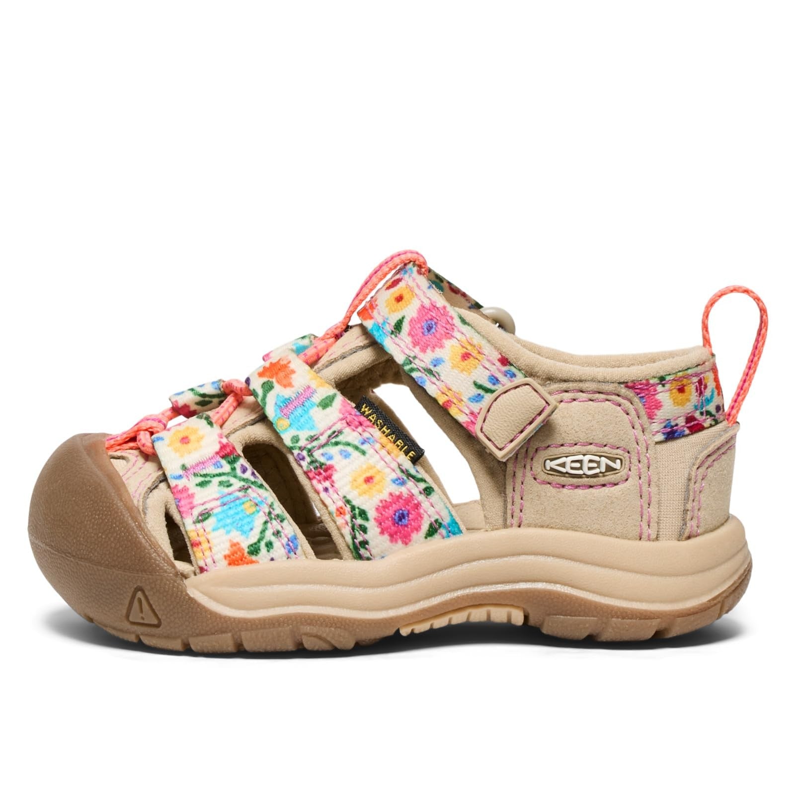 KEEN Unisex-Child Newport H2 Closed Toe Water Sandals, Safari/Birch, 7