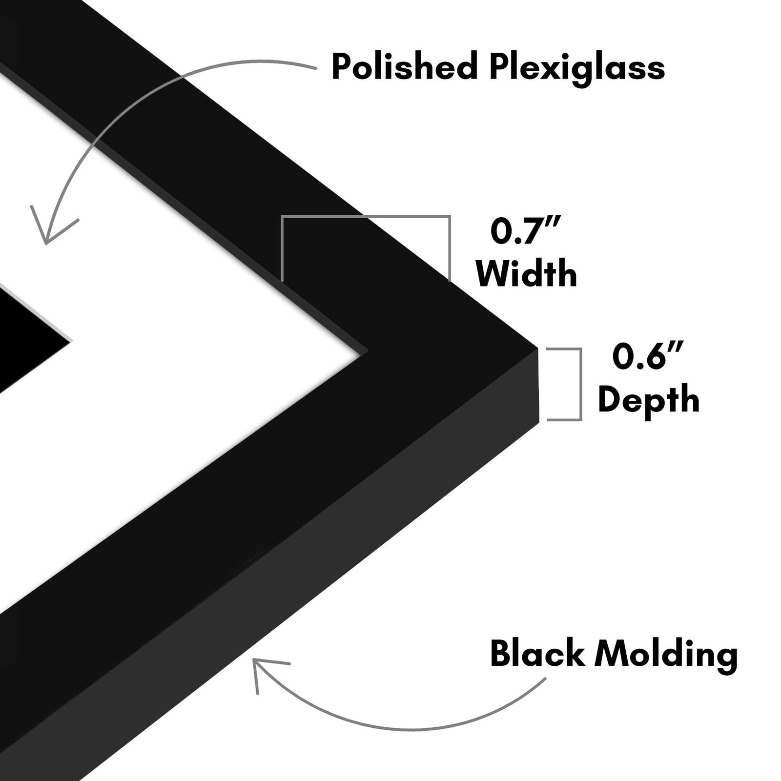 5x6 Black Picture Frame Set - Display 2x3 or 5x6 Photos - Galleria Collection