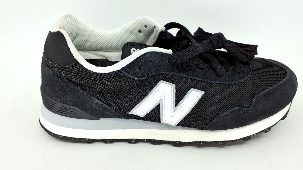 New Balance Women's 515 V3 Sneaker, Black/White/Aluminum Grey, 8.5
