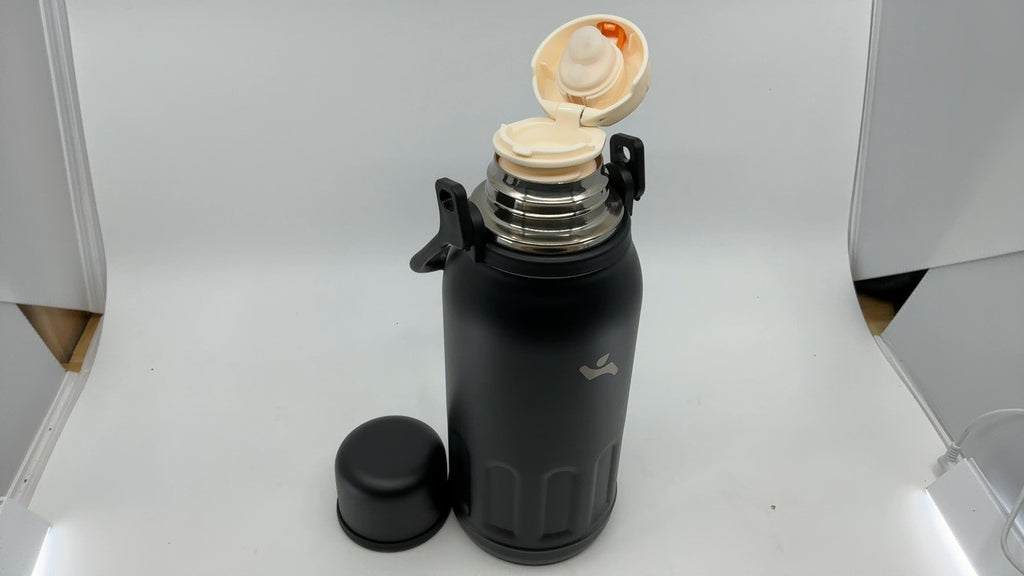 Konokyo 40 OZ Vacuum Water Bottle, Black, Stainless Steel