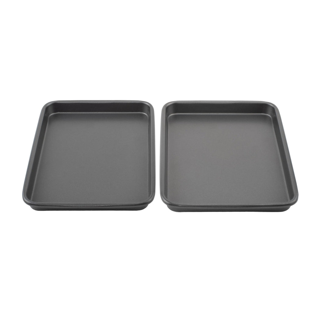 Gray Nonstick Baking Sheets 9x6.2in Set of 2 for Toaster Oven