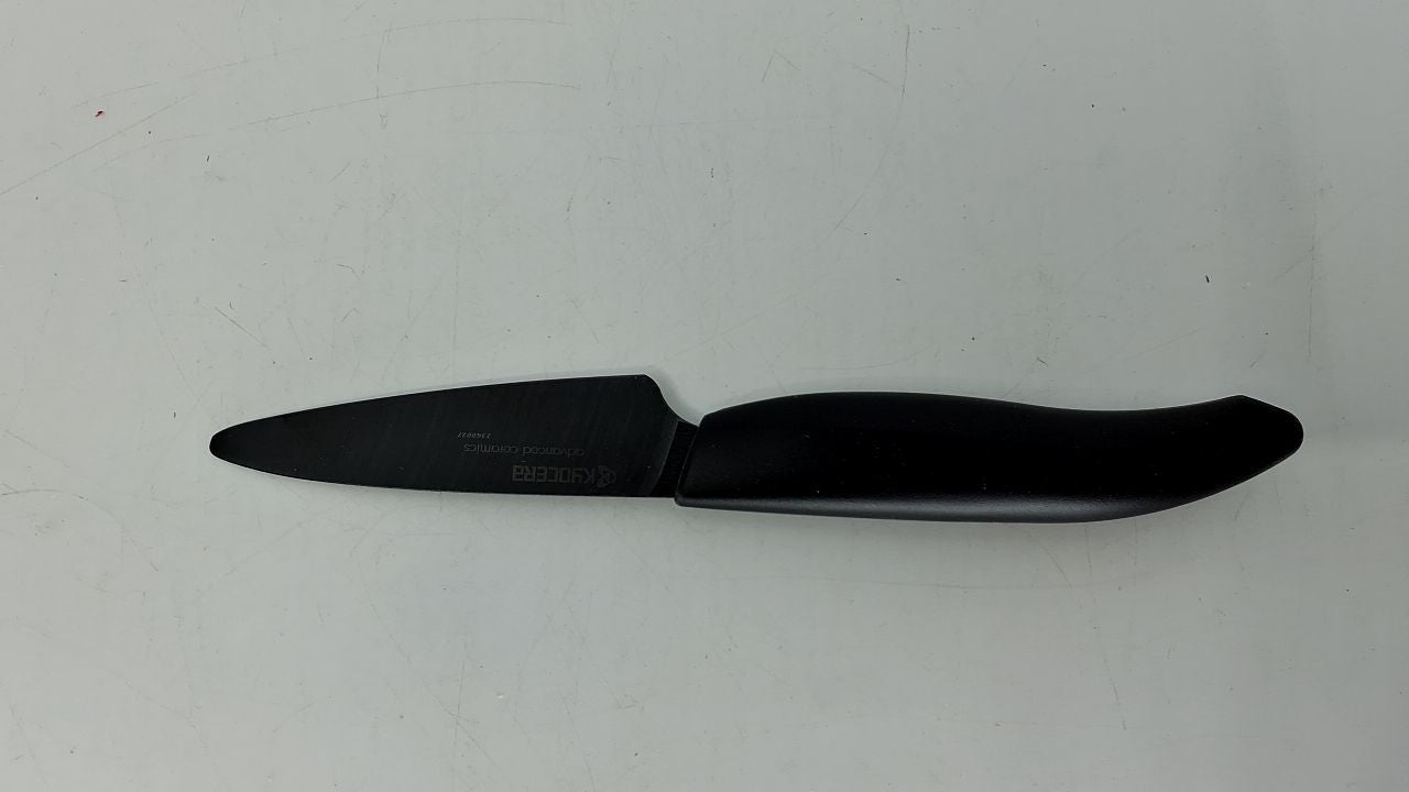 Kyocera Advanced Ceramic Revolution Series 3-inch Paring Knife, Black Blade