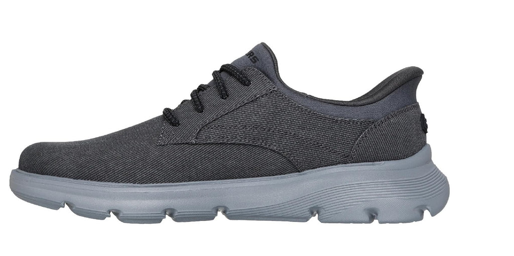 Skechers USA Men's Men's Arch Fit Garza-Thaddeus Bungee, Char (Charcoal), 10