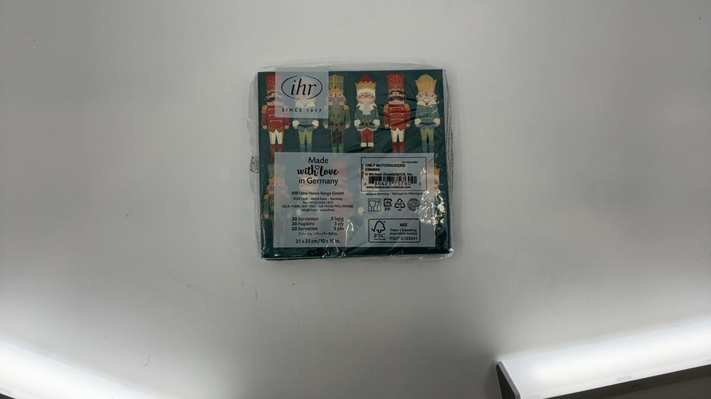 IHR 3-Ply Paper Cocktail Napkins 5x5 In Nutcracker Design, 20-Count