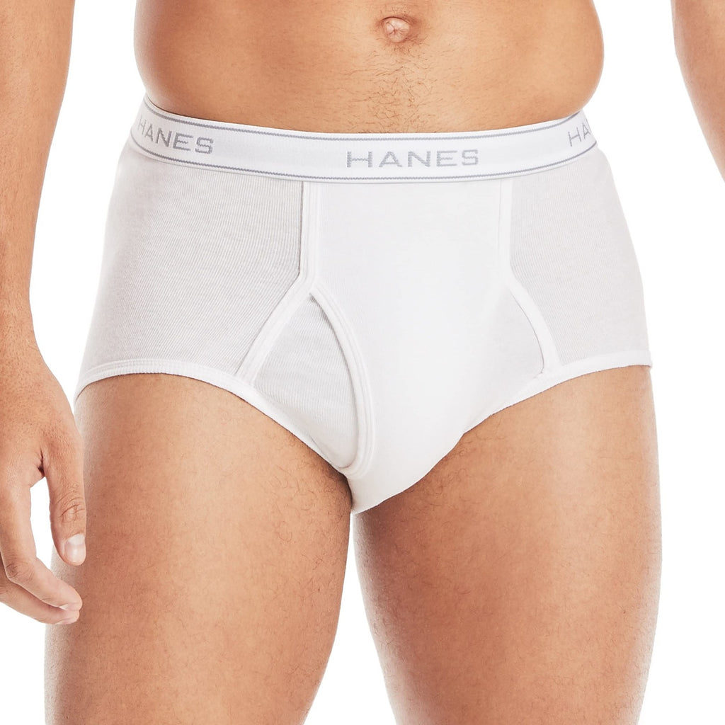 Hanes Men's X-Large Tagless Briefs 6-Pack, White Cotton Blend