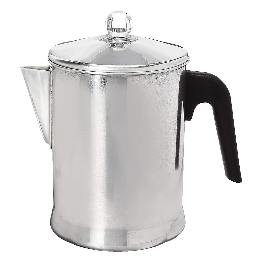 Durable 9 Cup Stovetop Coffee Percolator - Primula Aluminum Silver