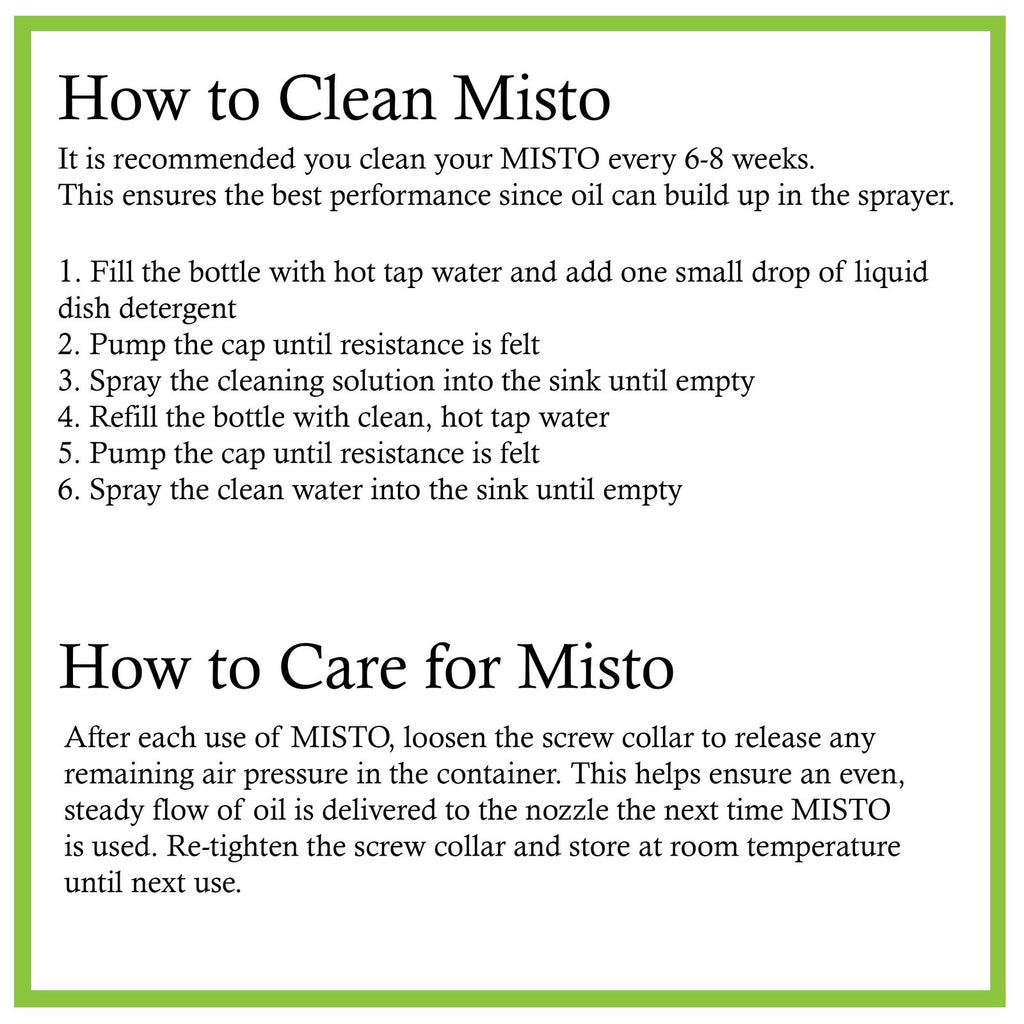 Misto Oil Sprayer, Frosted Glass, 7.75 Inch