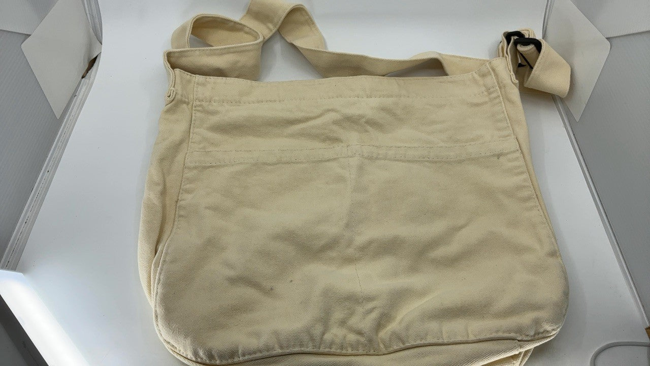 Canvas Hobo Beige Tote Bag for Women & Men Large Crossbody Messenger Bag