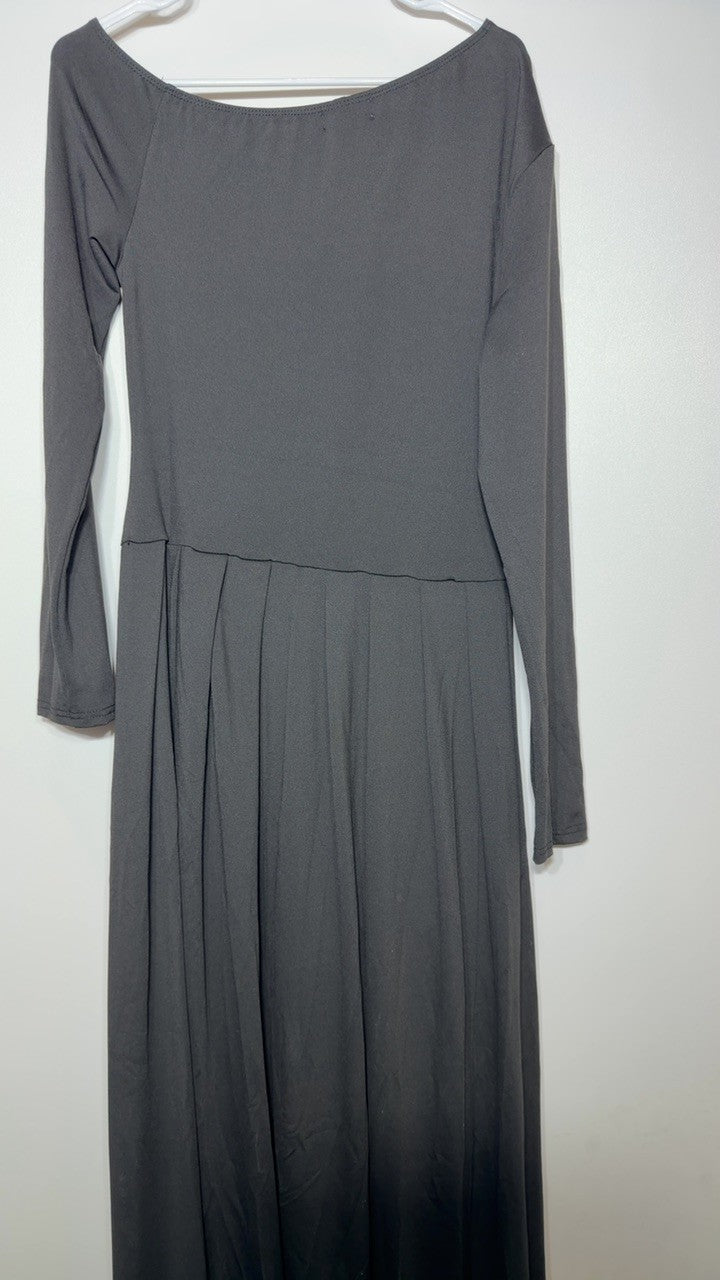 Ruched One Shoulder Long Sleeve Dress
