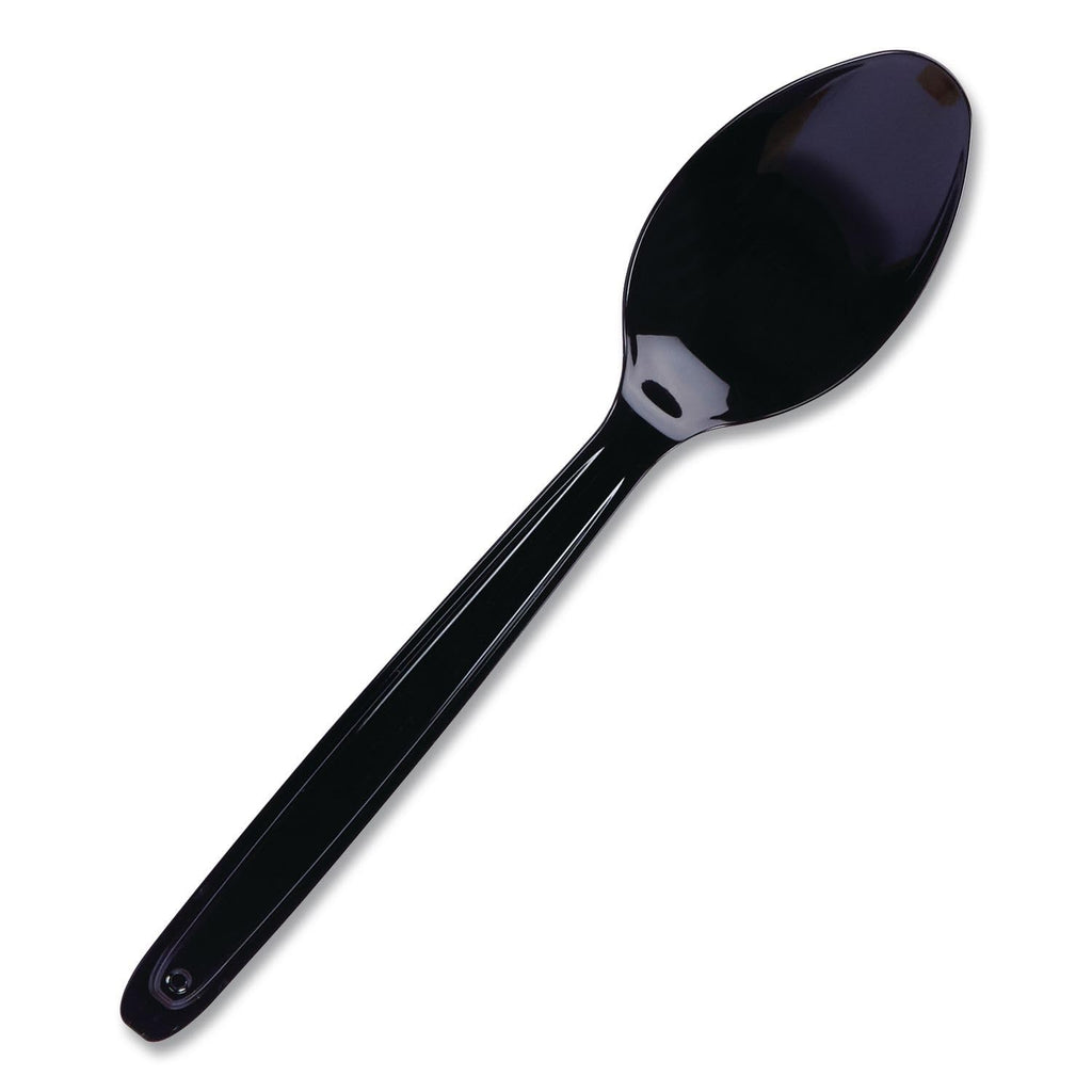 Cutlerease Black Plastic Spoon Refill, Bulk 960 Count, Dispenser Compatible