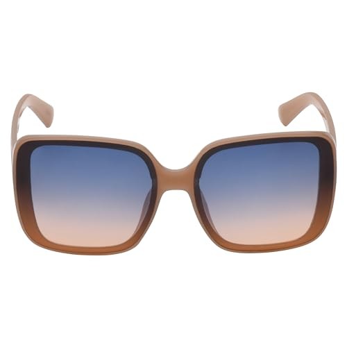 TAHARI TH815 Retro Oversized Square Sunglasses 64mm Nude UV Protection