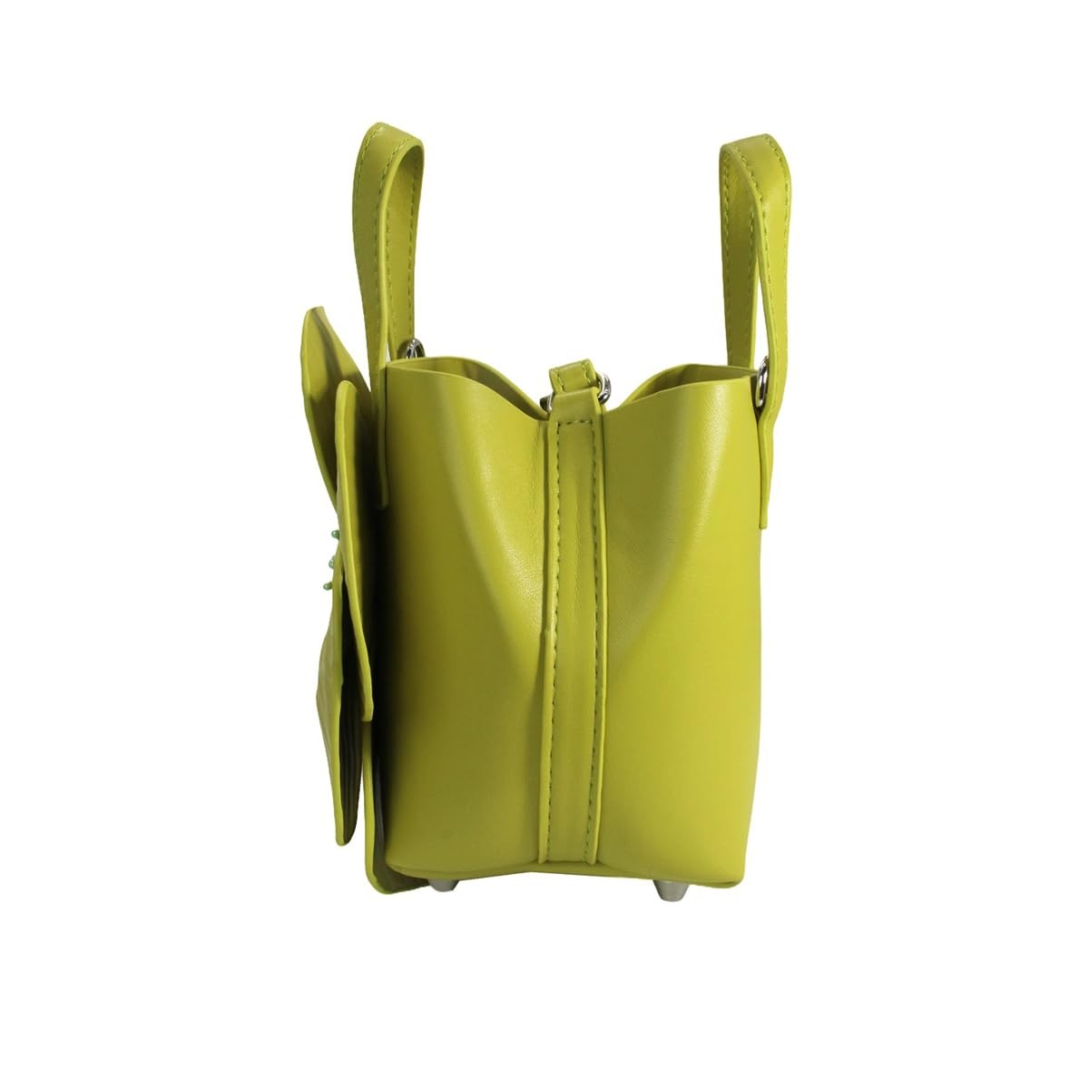 Women's Floral Crossbody Clutch Green PU Leather Evening Purse