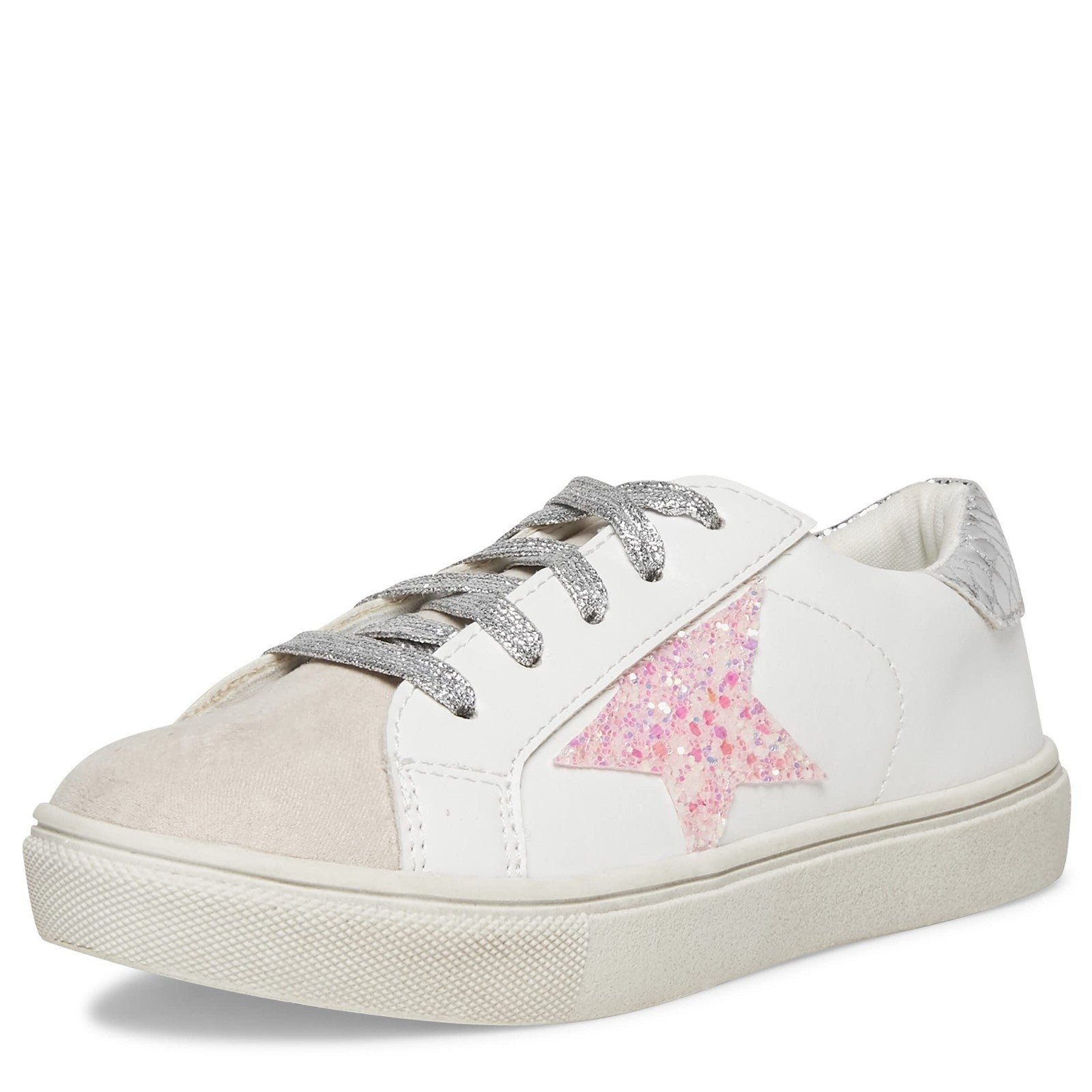 Steve Madden Girls Shoes Rezume Sneaker, White Multi, 5